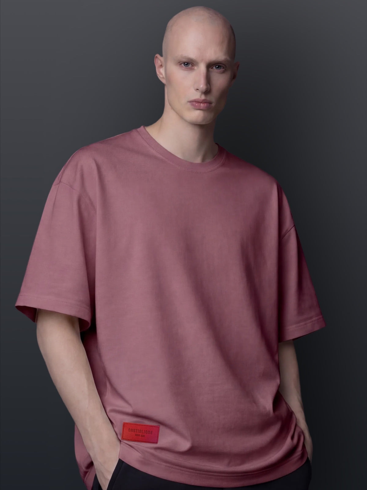 Oversized Tee - Light Maroon